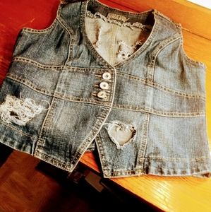 Denim Ripped Vest